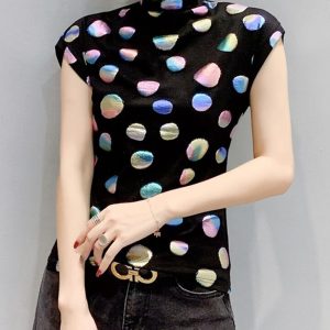 T-Shirt Manches Courtes Extensible Été Femme