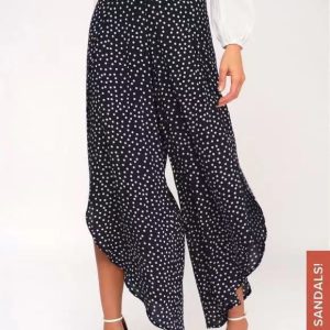 Pantalon Été Femme Taille Élastique Pois