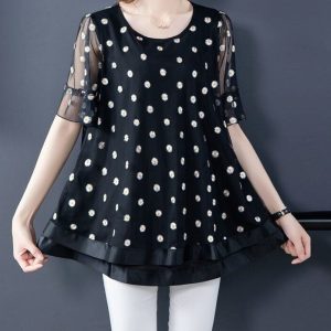 Chemisier Gaze Imprimé Femme Décontracté Unique