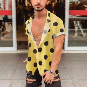 Mode Hommes Polka Dot Casual