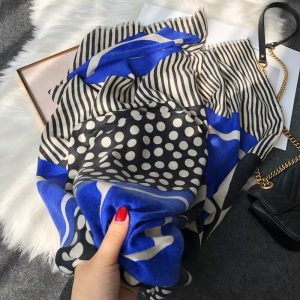 Écharpes Coton Lin Femmes Motifs Pois