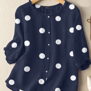 ZANZEA-Chemisier Imprimé Femme Vacances Volants Tunique Unique