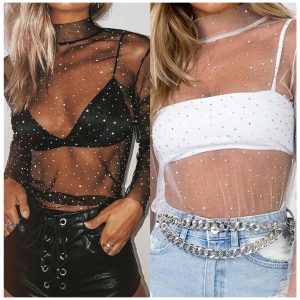 T-Shirt Col Roulé Paillettes Filles