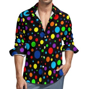 Chemise Décontractée Homme Style Arc-En-Ciel