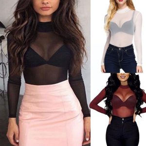 Chemisier Manches Longues Transparent Club