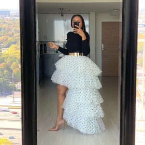 Jupe Longue Tulle Pois Grande Taille