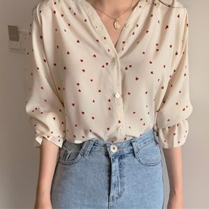 Chemise Mousseline Élégante Streetwear Bureau Pois