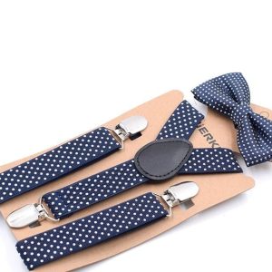 Ensemble Bretelles Artificielles Garçons Motifs Pois