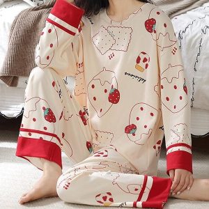 Ensembles Pyjama Coton Femmes Détente Nuit