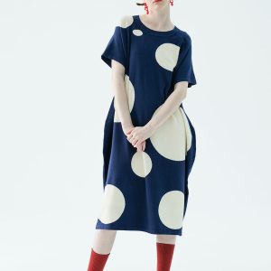 Imakokoni Robe Longue Femme Pois