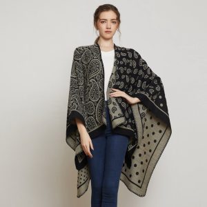 Capas Y Ponchos Femmes Motif Paisley Classique