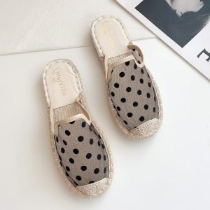 Mocassins Maille Pois Femmes Décontractées Extérieures