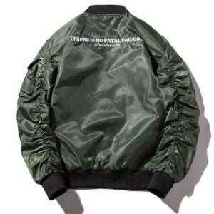 "T I N F F" Veste Bombers Aviateur Vert Militaire- URB1™