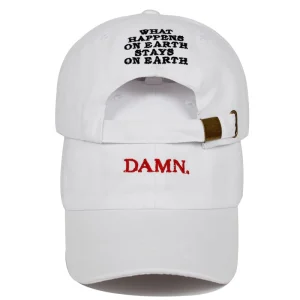 "DAMN" Casquette snapback brodée Blanc - URB1™