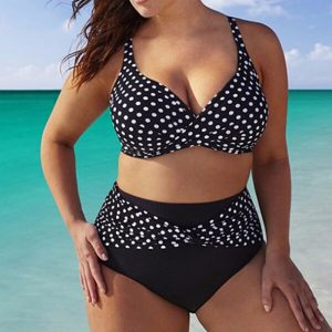 Maillot Bain Noir Pois Grande Taille