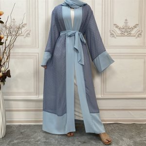 Caftan Kimono Manches Longues Motif Pois