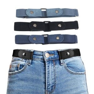 Ceinture Sans Boucle Stretch Élégante Pois