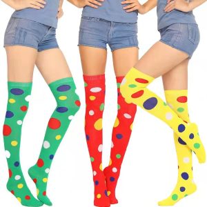 Chaussettes Clown Longues Motifs Pois