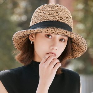 Hepburn Chapeau Paille Protection Soleil Femmes