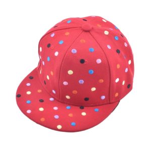 Casquette Baseball Rouge Enfant Motifs Pois