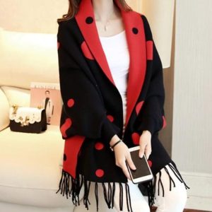 Poncho Pois Chic Femme