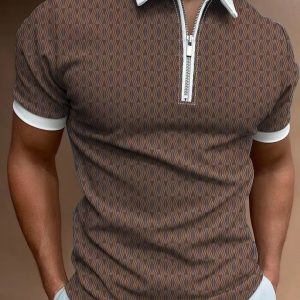 Polo Décontracté Pois College Hommes