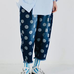 IMAKOKONI Jeans À Pois Conique Décontracté