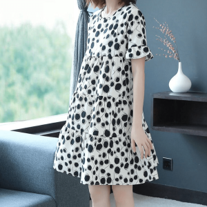 Robe Mousseline Femme Pois Grande Jupe
