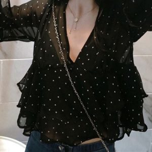 Chemisier Volants Doux Printemps Coréens Été