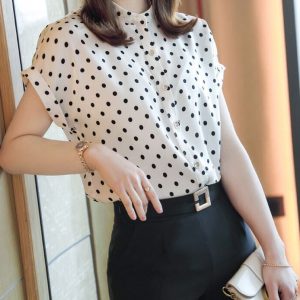 Chemise Manches Chauve-Souris Femme Pois