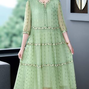 InjEmbroidery Polka Fur Summer Elegance