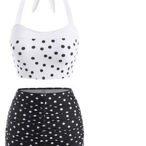 Dressfo Maillot Bain Tankini Contraste