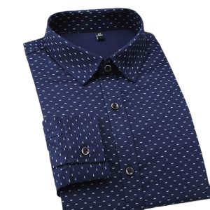 Chemise Habillée Affaires Manches Longues Hommes Confortable