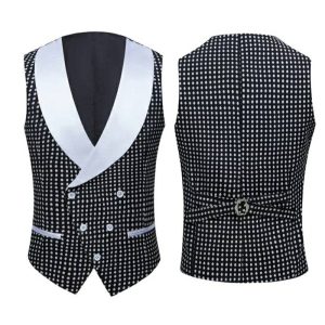 Gilet Réversible À Pois Pour Hommes