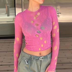 T-Shirt Manches Longues Femme Sexy Cool