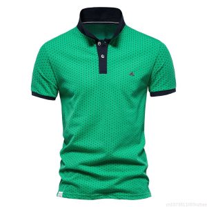 Polo Motifs Pois Manches Courtes Hommes