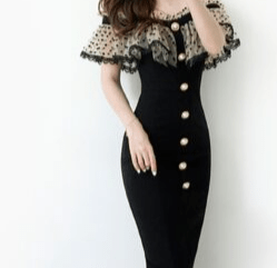 Robe Fourreau Élégante Pois Chic Unique