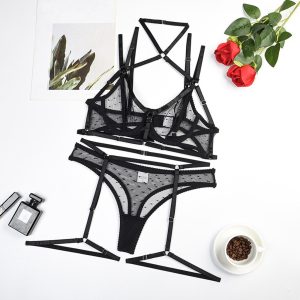 Pyjama Maille Évidée Femmes Pois