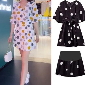 Ensemble Chemise Jupe Maternité Mousseline Pois