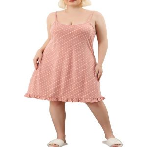 Pyjama Bretelles Femme Nuit Pois Volants