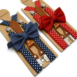 Bretelles Cuir Pois Hommes Femmes