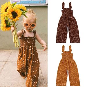 Pantalon Bretelles Fibre Bébés Été Pois