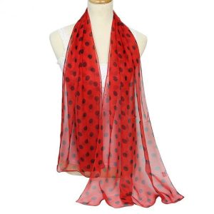 Écharpe À Pois Polyvalente Femme