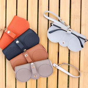 Étui Lunettes Cuir PU Protection Accessoires Motifs Pois