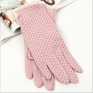 Gants À Pois Été Pour Femmes, Protection Solaire Fine, Gants Courts Conduite, Coton, Harajuku, 5 Couleurs