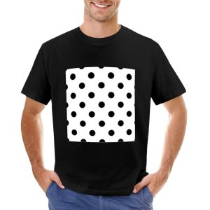 T-Shirt Pois Noirs Hommes Garçons Uniques