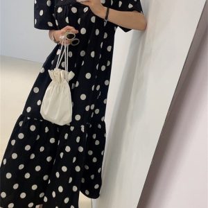 Robe D&rsquo;Été Manches Bouffantes Élégance Poisée