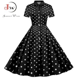 Robe D&rsquo;Été Élégante Vintage Pour Femmes