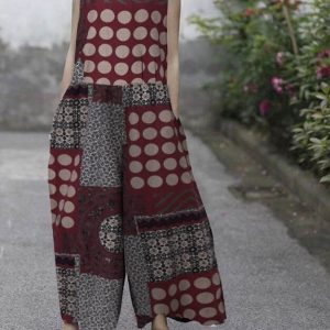 Combinaison Vintage À Pois Pour Femmes