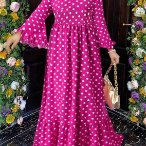 VONDA Robe Plissée Été Femme Sexy